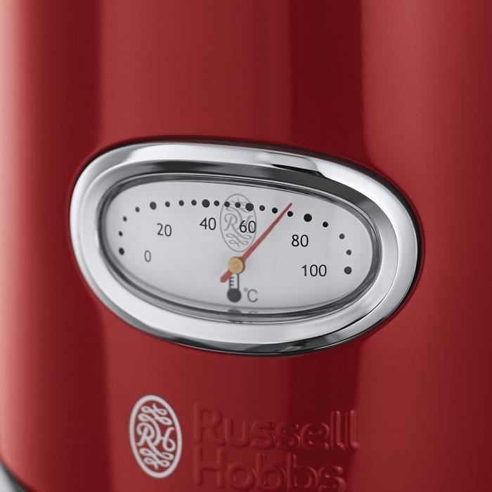 RUSSELL HOBBS 21670-70 - Bouilloire Retro - 1,7 L - 2400 W - Rouge - Photo n°4