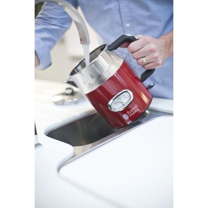 RUSSELL HOBBS 21670-70 - Bouilloire Retro - 1,7 L - 2400 W - Rouge - Photo n°5