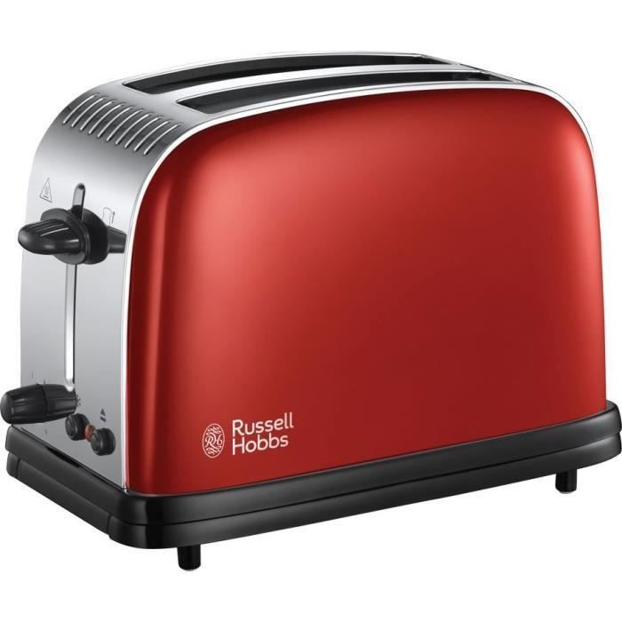 RUSSELL HOBBS 23330-56 - Toaster Colours Plus - Technologie Fast Toast - Rouge - Photo n°1