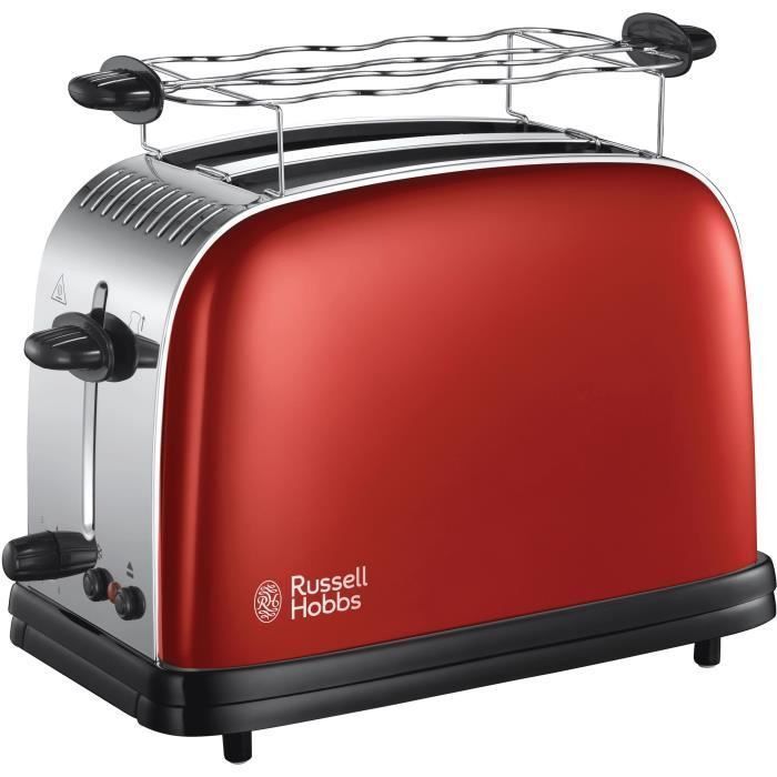 RUSSELL HOBBS 23330-56 - Toaster Colours Plus - Technologie Fast Toast - Rouge - Photo n°2