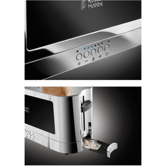 Russell Hobbs 23380-56 Toaster Grille Pain 1 Fente Spécial Baguette Elegance - Acier Chromé - Photo n°3