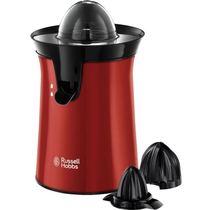 Russell Hobbs 26010-56 Presse Agrumes Electrique, 2 Sens Rotation, 2 Cônes Interchangeables - Rouge - Photo n°1