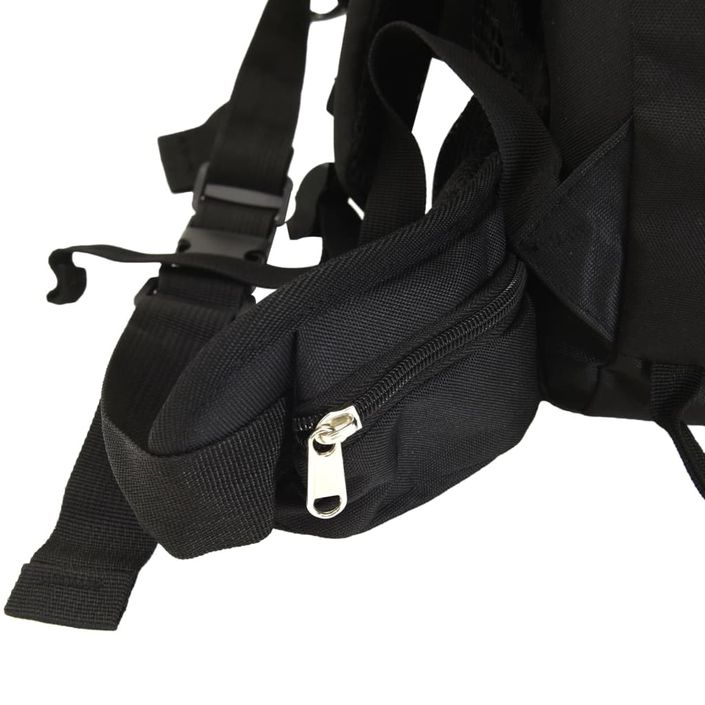 Sac à dos de randonnée noir 80 L tissu oxford - Photo n°5