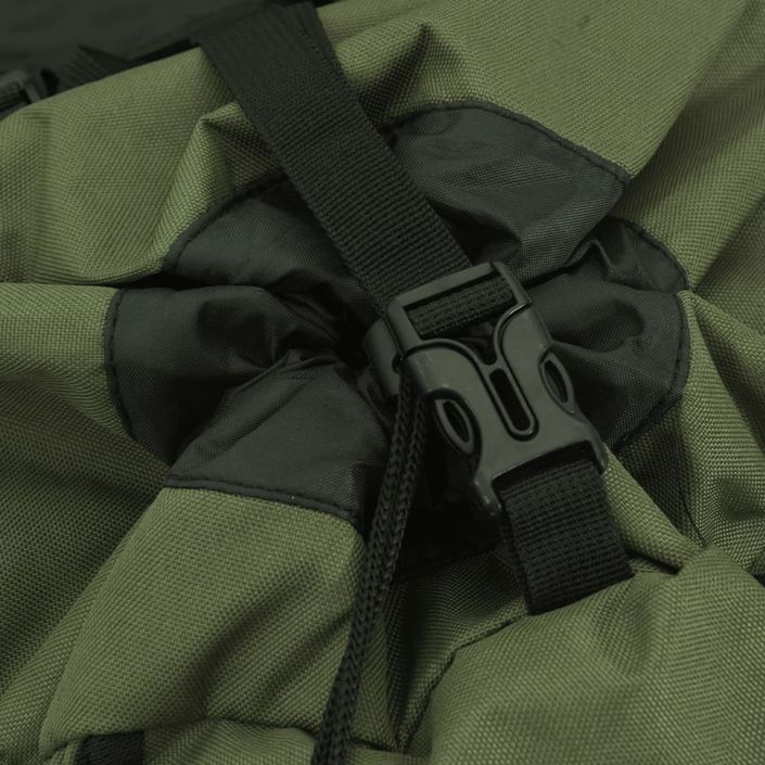 Sac à dos de randonnée vert armée 100 L tissu oxford - Photo n°6