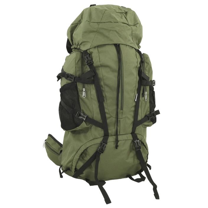 Sac à dos de randonnée vert armée 80 L tissu oxford - Photo n°1