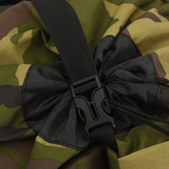 Sac à dos de randonnée vert camouflage 60 L tissu oxford - Photo n°6