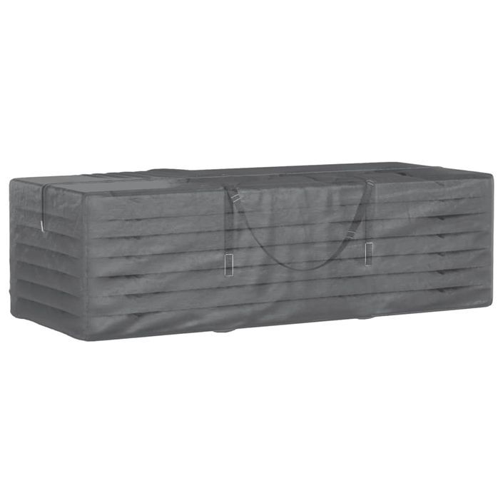 Sac de rangement pour coussins de jardin noir 135x40x55 cm PE - Photo n°4