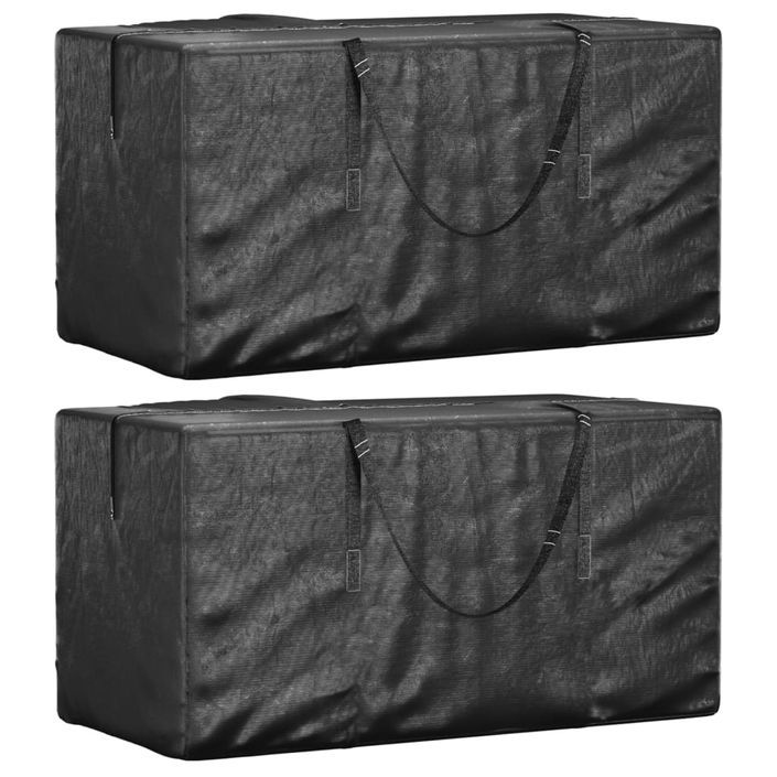 Sacs de rangement pour coussins de jardin 2 pcs noir - Photo n°1