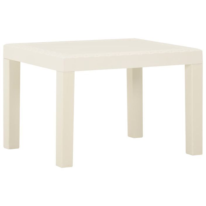 Salon de jardin 3 pcs avec coussins Plastique Blanc - Photo n°7