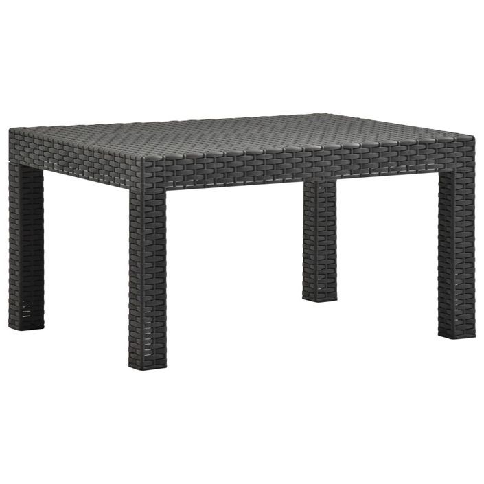 Salon de jardin 3 pcs avec coussins PP Anthracite 3 - Photo n°8