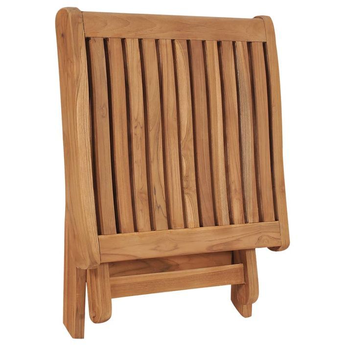 Salon de jardin 3 pcs bois de teck solide - Photo n°7