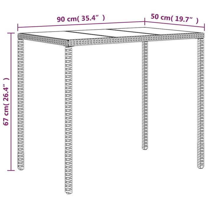 Salon de jardin 4 pcs avec coussins Gris Résine tressée - Photo n°10