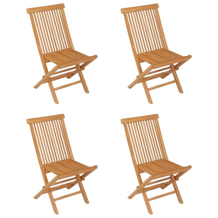 Salon de jardin 5 pcs Bois de teck massif - Photo n°6