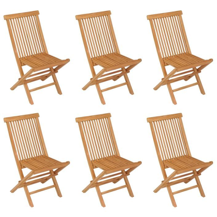 Salon de jardin 7 pcs Bois de teck massif 13 - Photo n°6