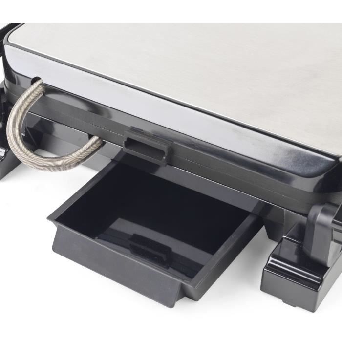 SALTER XL Health and Panini Grill - 2200W - 2 surfaces de cuisson - Bac d'égouttement - Contrôle de la température - Photo n°3
