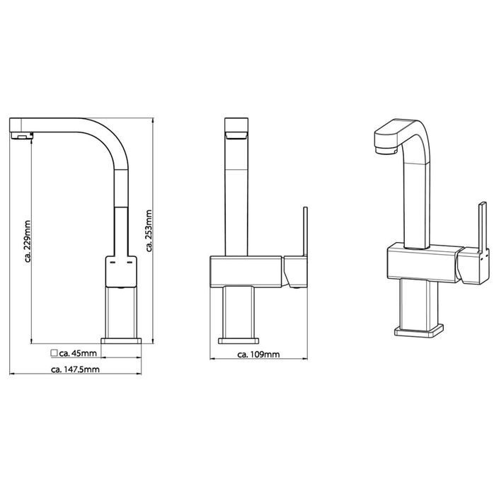 SCHÜTTE Mitigeur de lavabo SIGNO Chrome - Photo n°4