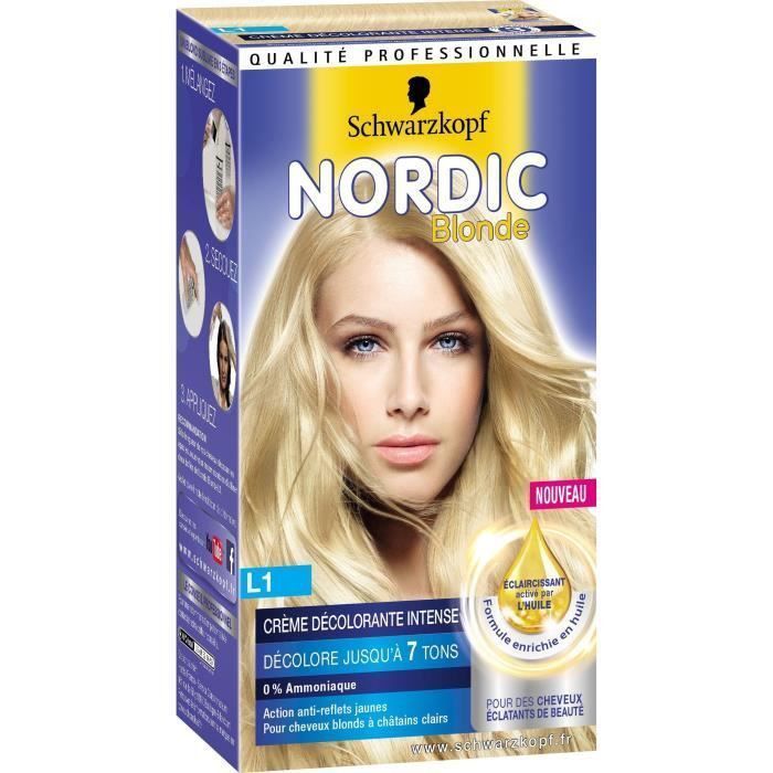 SCHWARZKOPF Coloration Permanente Nordic Creme Décolorante Intense L1 - Blonde - Photo n°1