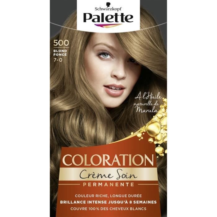SCHWARZKOPF Palette - Coloration permanente Cheveux - Creme Soin - Tenue 8 semaines - Blond foncé 500 - Lot de 3 - Photo n°2