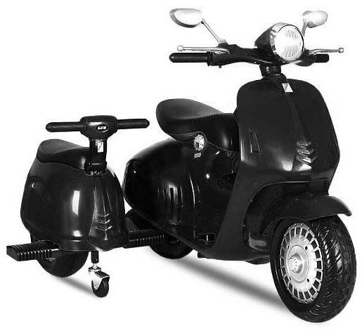 Scooter électrique 2 sièges noir - Photo n°1