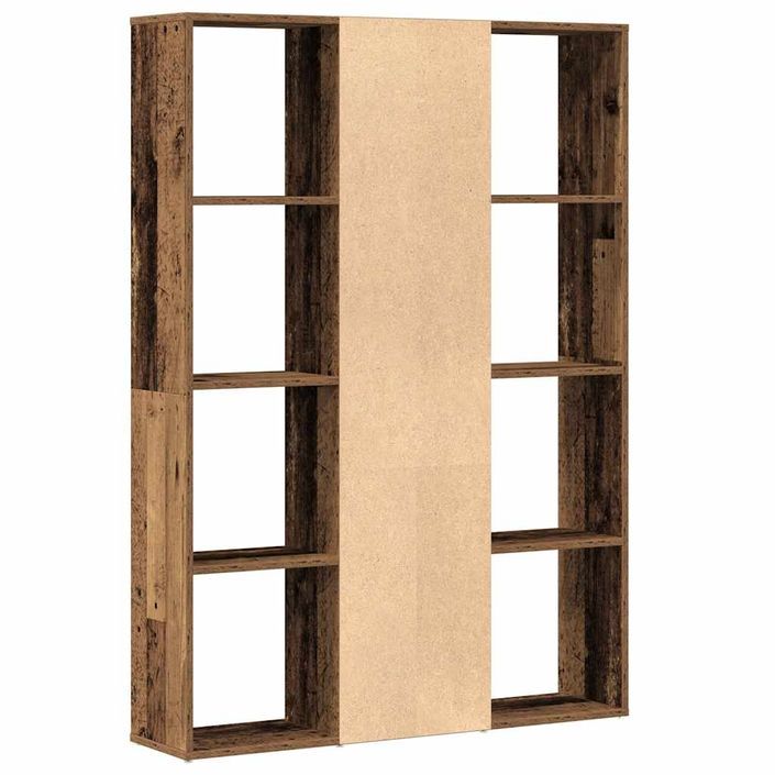 Séparateur de pièce/bibliothèque vieux bois 100x24x140 cm - Photo n°6