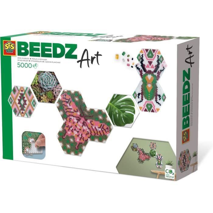 SES CREATIVE - Beedz Art - Hex tiles botanique - Photo n°1