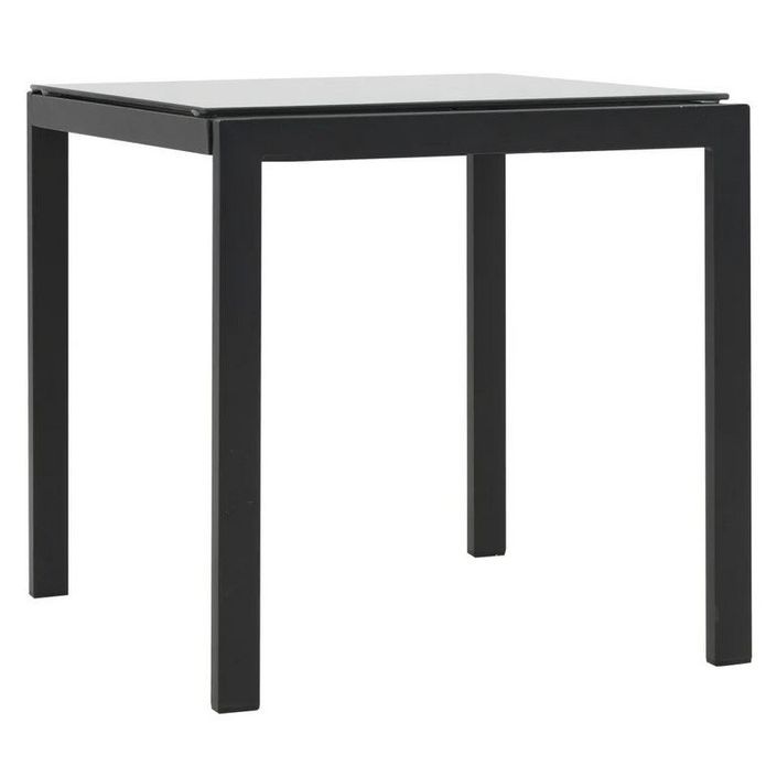 Set de 2 chaises longues 1 table blanc et résine noire Fatis - Photo n°3