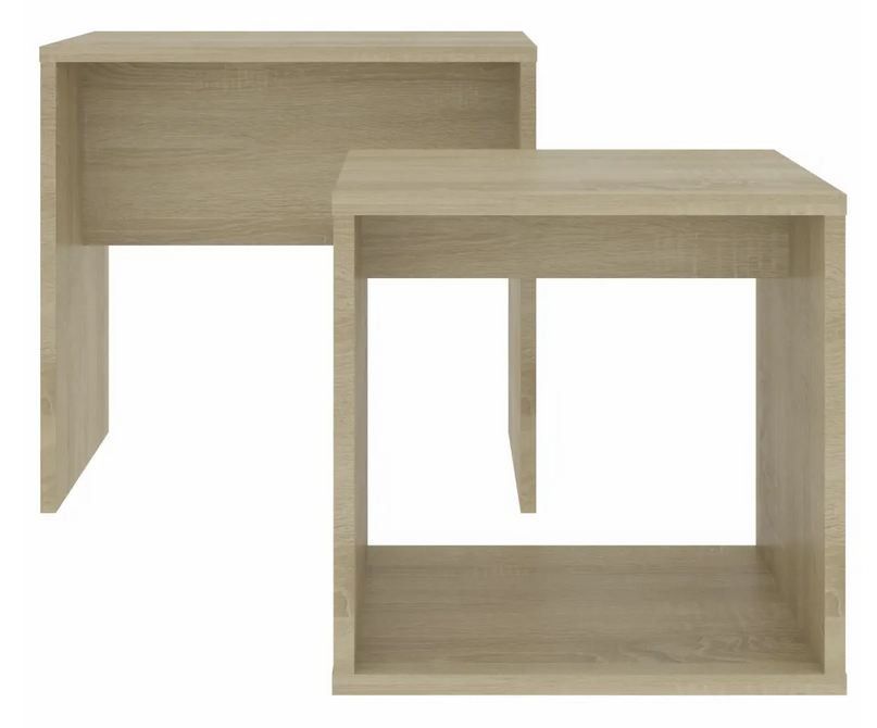 Set de 2 tables basses gigognes bois clair Filow 37 - 48 cm - Photo n°4