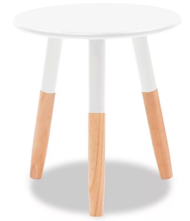 Set de 2 tables d'appoint bois blanc et pieds pin massif Udim - Photo n°6