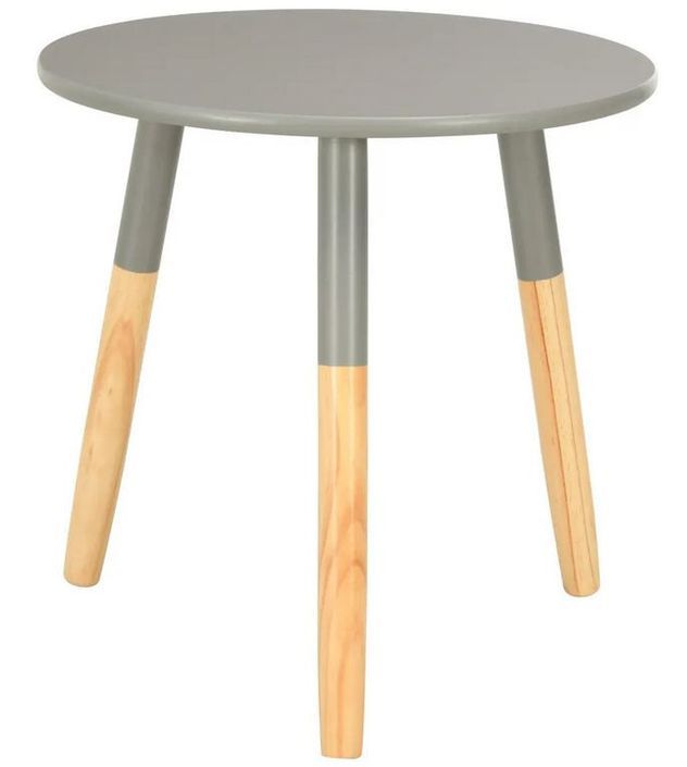 Set de 2 tables d'appoint bois gris et pieds pin massif Udim - Photo n°3