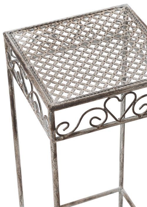 Set de 3 tables d'appoint de jardin métal gris Ilona L 30 cm - Photo n°3