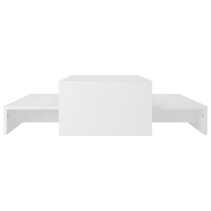 Set tables basses gigognes Blanc 100x100x26,5 cm - Photo n°5