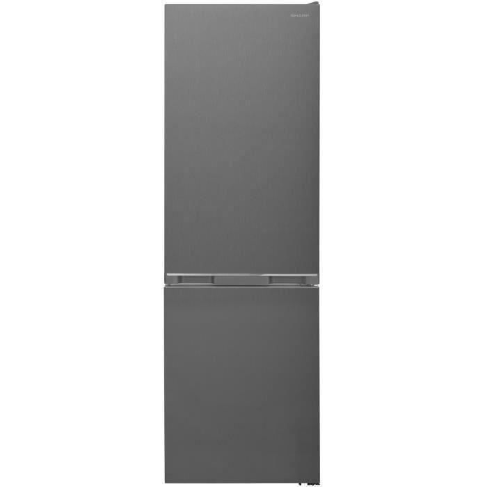 SHARP Réfrigérateur Combiné 341L (234+107L) - Froid ventilé - L57xH186cm - Inox - Photo n°1