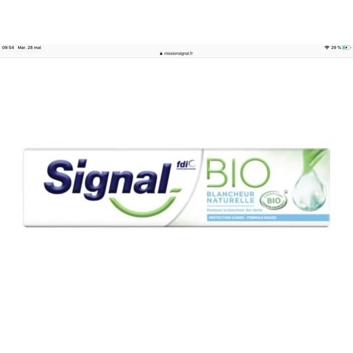 SIGNAL Dentifrice Bio Blancheur Naturelle - 75 ml - Photo n°2