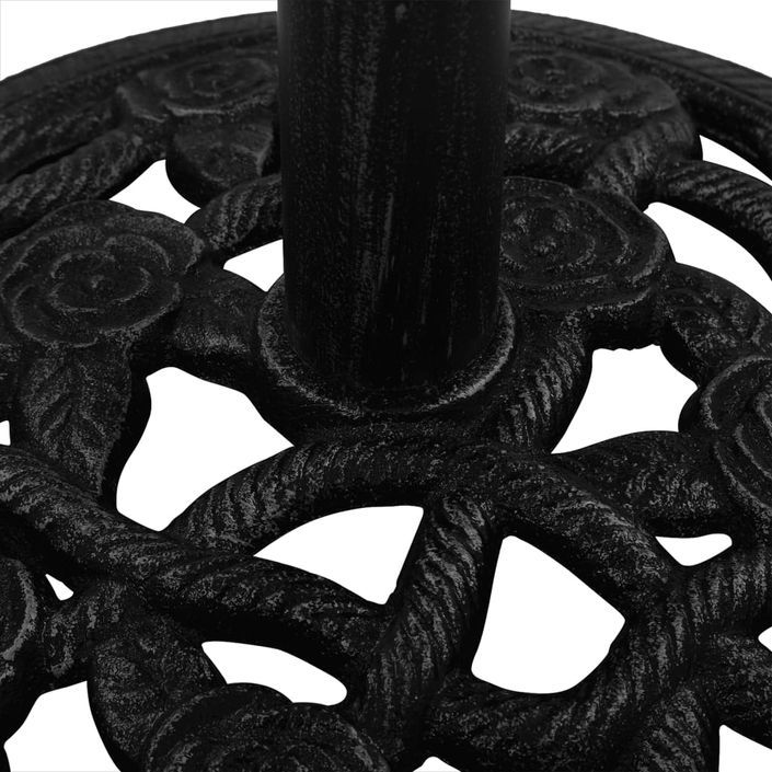 Socle de parasol Noir 40x40x32 cm Fonte - Photo n°5