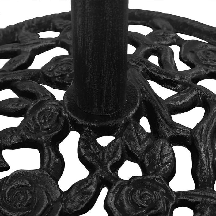 Socle de parasol Noir 48x48x33 cm Fonte - Photo n°5