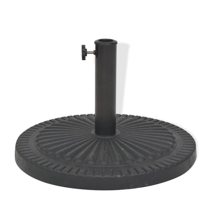 Socle de parasol Résine Rond Noir 29 kg - Photo n°4