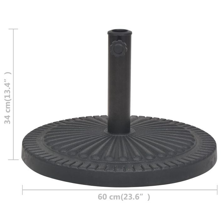 Socle de parasol Résine Rond Noir 29 kg - Photo n°7