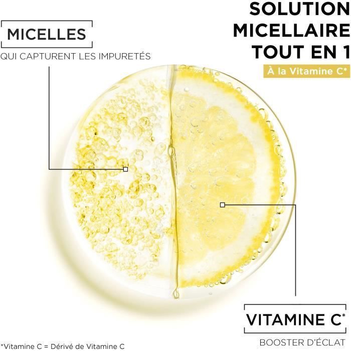 Solution micellaire Skin Active GARNIER Tout en 1 - Vitamine C - 400 ml - Photo n°5