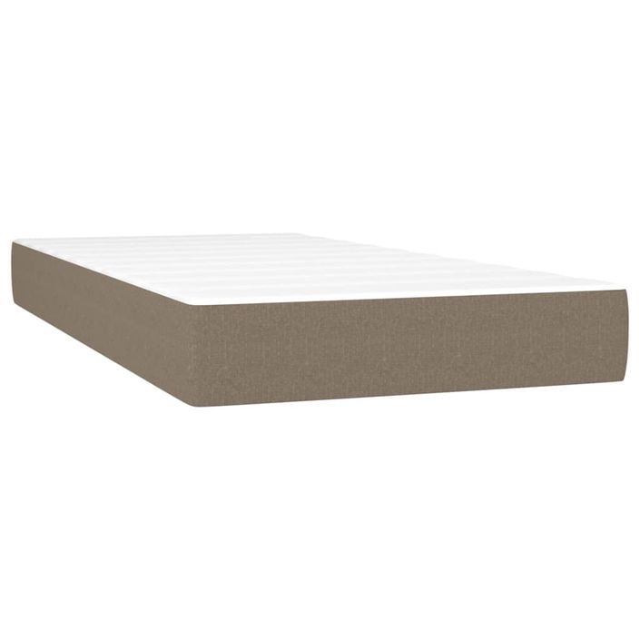 Sommier à lattes de lit avec matelas Taupe 90x190 cm Tissu - Photo n°5