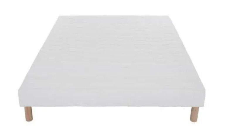 Sommier tapissier blanc 140x190cm Univers - Photo n°1