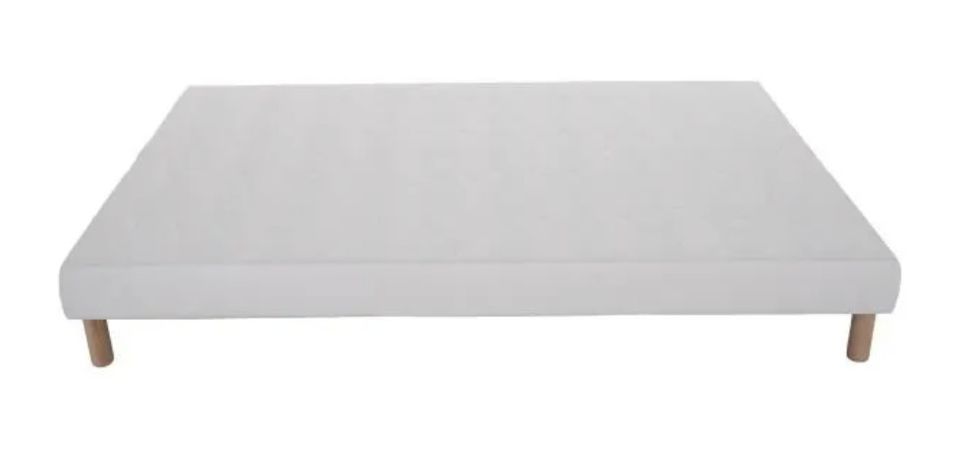 Sommier tapissier blanc 140x190cm Univers - Photo n°2