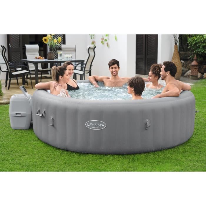 Spa gonflable BESTWAY Lay-Z-Spa Grenada - 6 a 8 personnes - Rond - 190 Airjet - Couverture isolante - 236 x 71 cm - Photo n°5