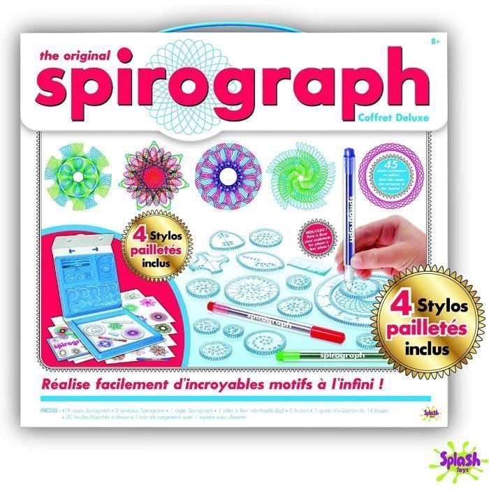 SPLASH TOYS - Spirograph Deluxe Kit + palette stylo néon et glitter - Photo n°1