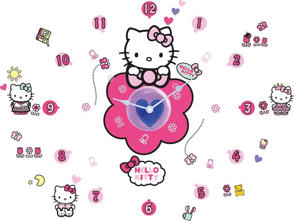 Stickers horloge Hello Kitty - Photo n°1
