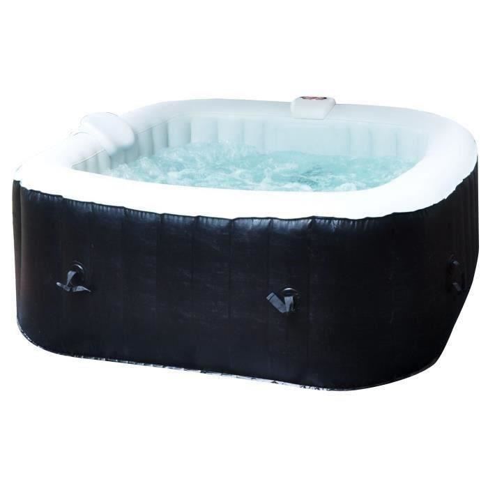 SUNSPA Spa gonflable carré Laminée - 4 personnes - 1, 55 x H 0, 65 m - Photo n°4