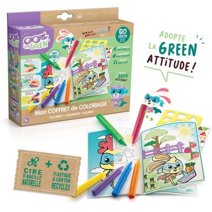 SUPER GREEN Kit de crayons bio - Photo n°1