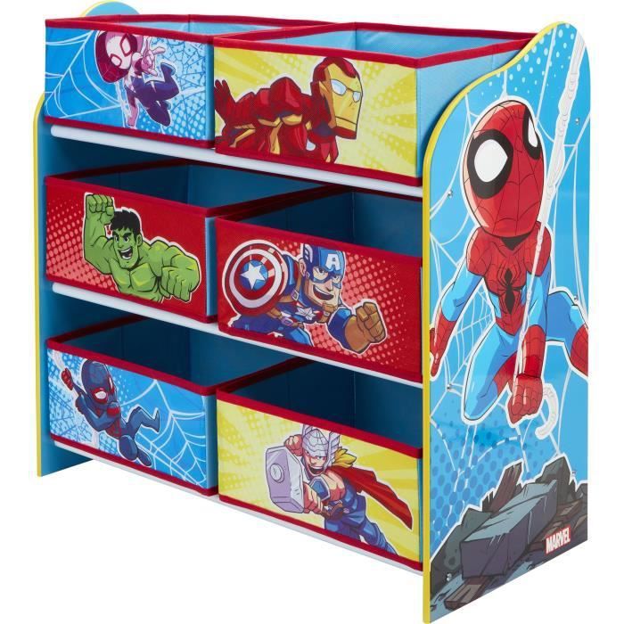 Super-héros Marvel Spider-Man - Meuble de rangement pour chambre d'enfant avec 6 bacs - Photo n°5