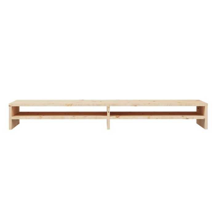 Support de moniteur 100x24x13 cm Bois de pin solide - Photo n°5