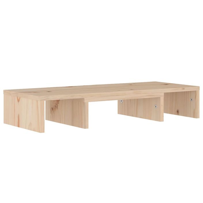 Support de moniteur 60x24x10,5 cm Bois de pin solide - Photo n°3