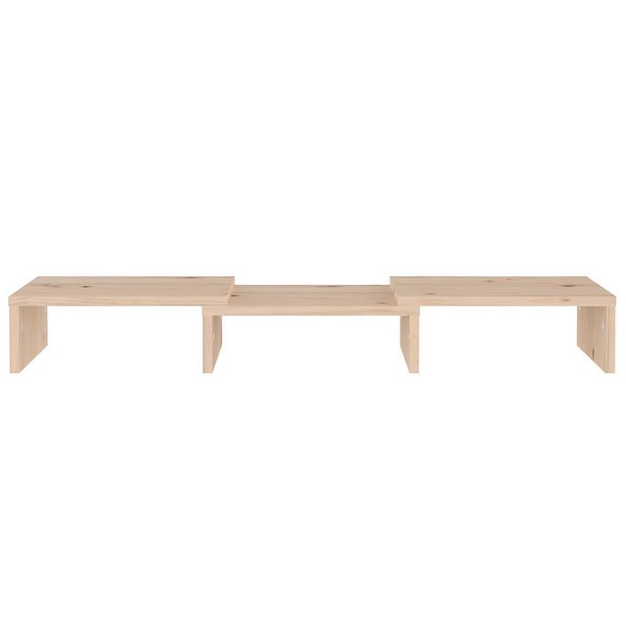 Support de moniteur 60x24x10,5 cm Bois de pin solide - Photo n°5